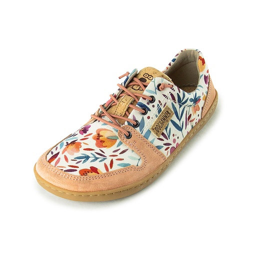 Doghammer Terrar Urban Flower Barfußschuh mit floralem Print, Sneaker aus Textil und Leder