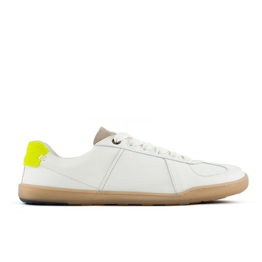 BLUSUN BLSN-200W Barfußschuh Damen, White/Yellow, Glatt- und Veloursleder